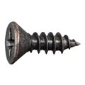 Midwest Fastener Wood Screw, #7, 1/2 in, Bronze Steel Flat Head Phillips Drive, 40 PK 930984